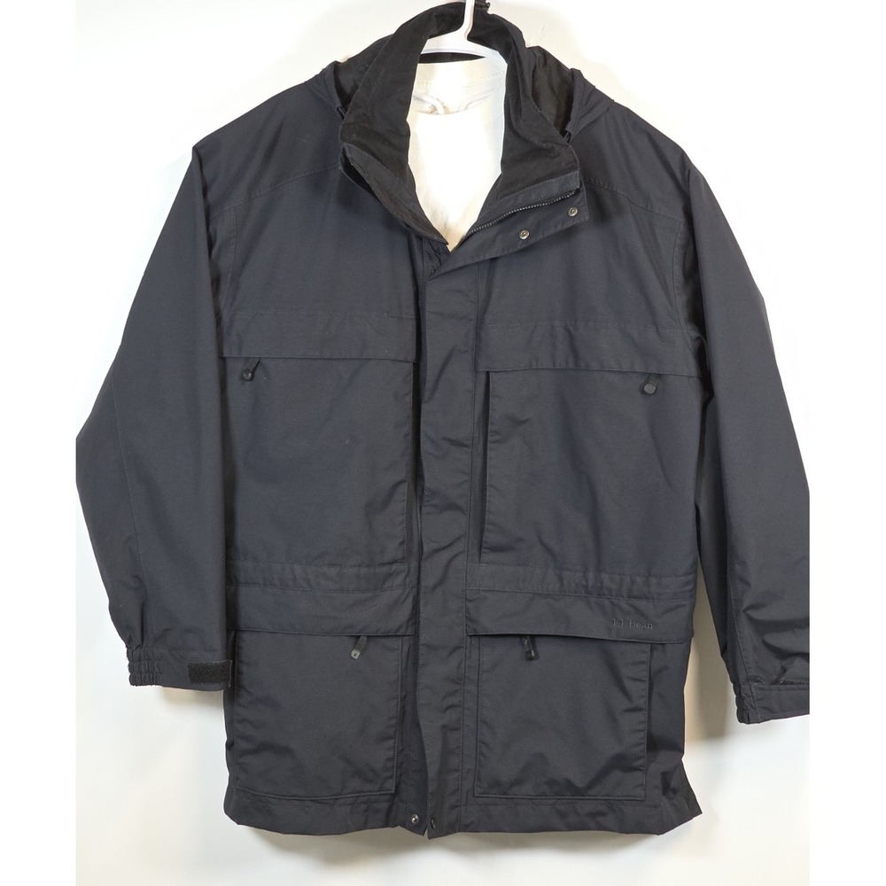 Vtg LL Bean Gore-Tex Rain Jacket Parka Mens XL Blue Hooded Extreme Wet Weather